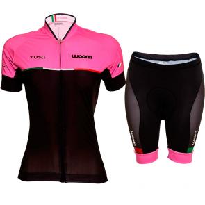 Kit Bermuda + Camisa Feminina Woom Supreme Rosa
