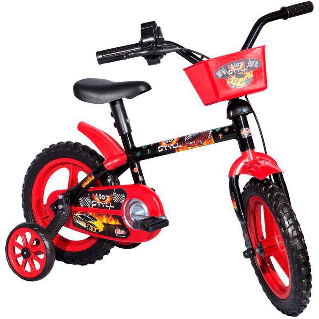 Bicicleta Masculina Infantil Aro 14 Bike Moto Cross Vermelha